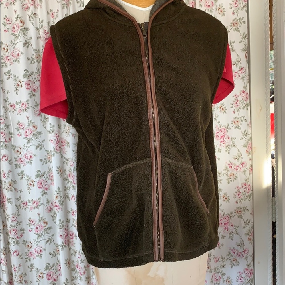 Lauren Ralph Lauren fleece hooded vest. Large.
